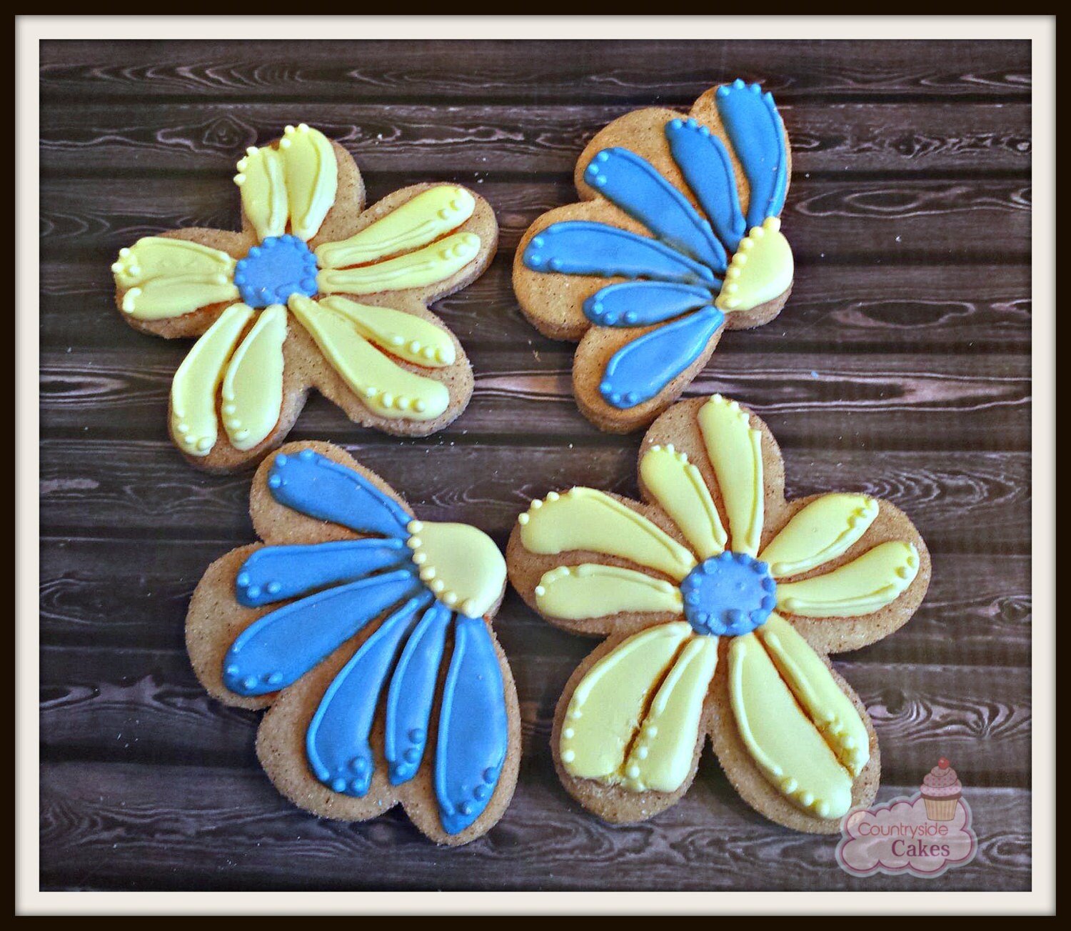 Flower Daisy Decorated sugar cookies 3 1 dozen