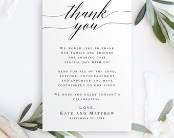 Wedding thank you letters instant download Editable templates Printable thank you templates Editable thank you cards Rustic thank you #vm51