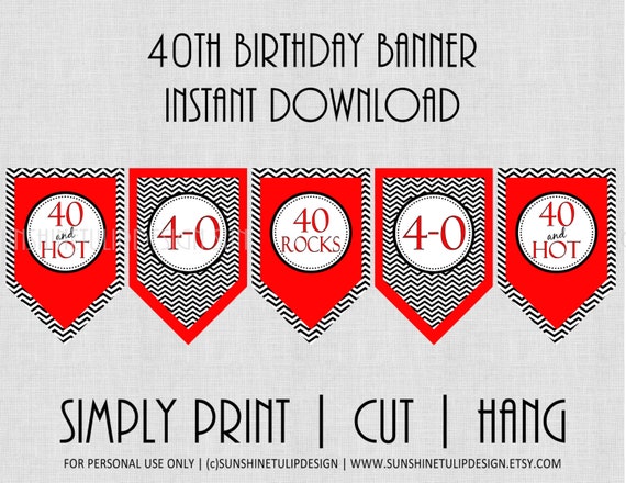 birthday banner print