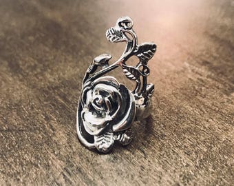 925 silver ring with Rose