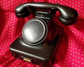 Siemens Black Rotary Telephone Fg. tist 167c