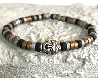 Mens Bracelet, Buddha Bracelet, Beaded Bracelet, Beaded Bracelet for Men