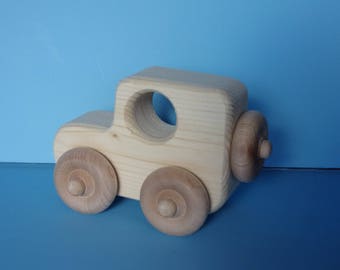 Jeep toy Car pine with maple wheels