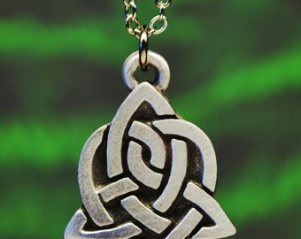 Celtic Sister Knot Necklace | Celtic Jewelry | Irish Jewelry | Scottish Jewelry | Handcrafted Jewelry | Fine Pewter by Treasure Cast