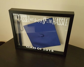 Graduation Cap & Tassel Shadowbox or Keepsake, Graduation Gift Idea