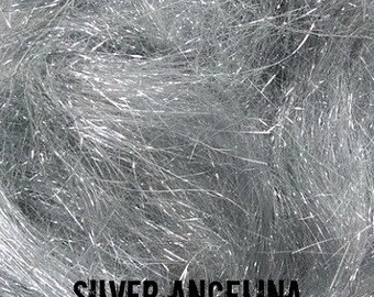 Silver Angelina Fiber 1/4 oz - add sparkle and bling to your spinning!