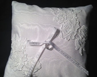 White Ring Bearer Pillow
