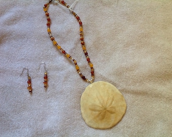 Sand dollar beaded necklace