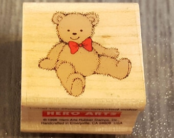 Tiny Teddy Bear Rubber Stamp from Hero Arts