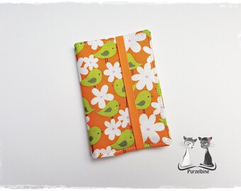 Business Cards-bird-birds-flowers-flower-orange Green Green