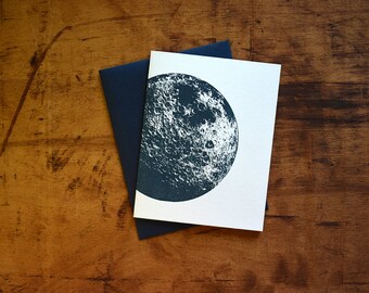 Moon Letterpress Notecard