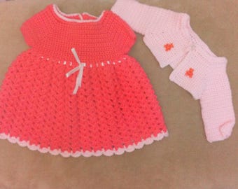 Handmade crochet dress and bolero
