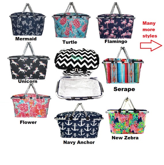 Personalized insulated Market basket coolers great for