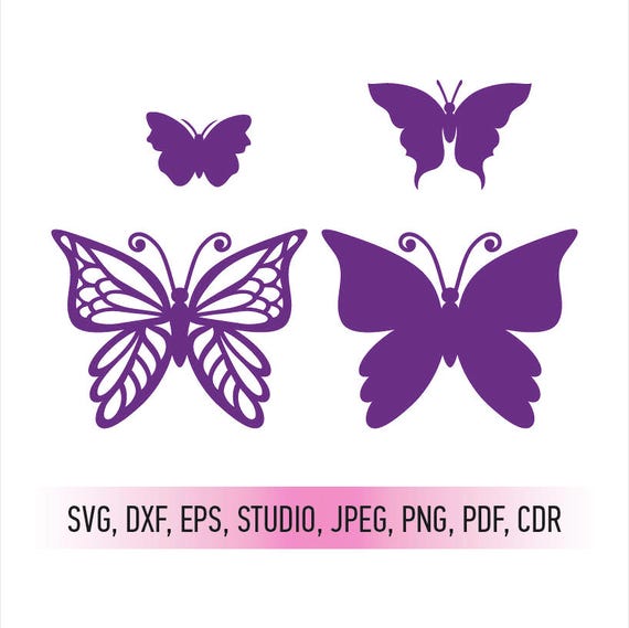 1529+ 2 Layered Butterfly Svg - SVG,PNG,EPS & DXF File Include