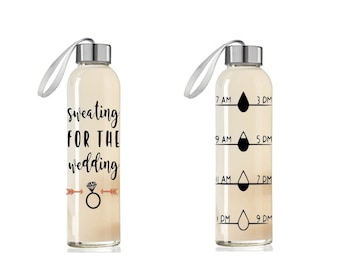FREE SHIPPING Sweating for the wedding, Personalized wedding bottle, bride gift, engagement gift, bridal shower present, bride-to-be gift