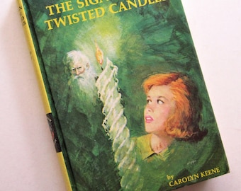 Nancy Drew Mystery Stories The SIGN of the TWISTED CANDLES #9 Carolyn Keene Yellow Picture Cover Hardcover