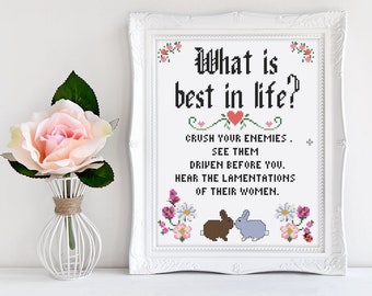 Cross Stitch Pattern - What is Best in Life? Conan the Barbarian Funny Cross Stitch Modern Cross Stitch Embroidery Pattern Arnold DIY