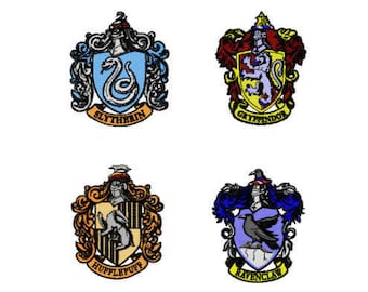 Harry Potter Houses Hogwarts Machine Embroidery File Design 4 x 4 inch hoop - 4 designs