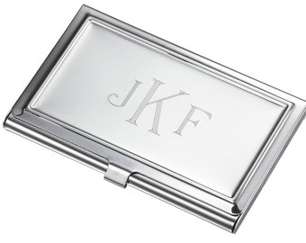Personalized Business Card Case, Stainless Steel Business Card Case, Engraved Business card Holder, Corporate Gift, Groomsmen gift • V109B