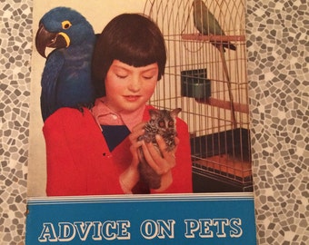 Advice on pets by the Zoological Society of London 1954