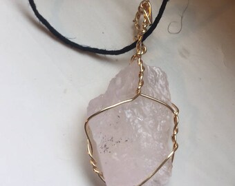 White calcite pendant necklace