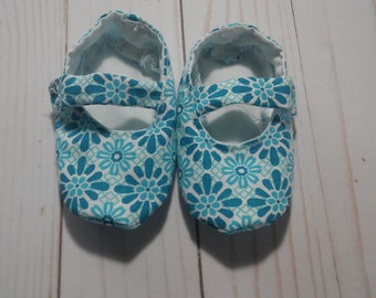 Turquoise Mary Jane Baby Shoes