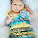 Turquoise Yellow and Gray Lace Newborn, Toddler, Girl Baby Petti Romper Photo Prop With Hair Shabby Flower Clip