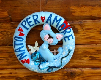 baby shower gift wreath, baby shower decor for front door, it's a boy, a boy is here, nursery wreath, new baby wreath, baby announcement