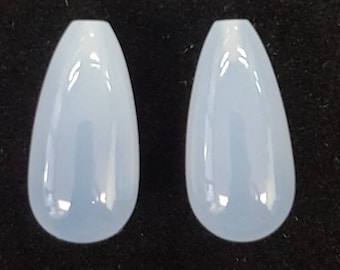 Blue Chalcedony Tear Drop, Chalcedony Tear Drop, Tear Drop, Smooth Tear Drop