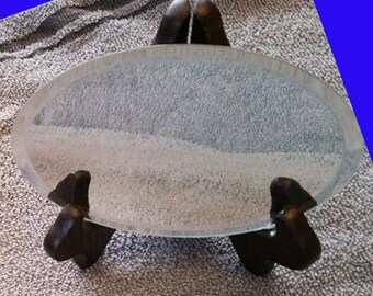 Custom Etched Glass Mirror Six inch