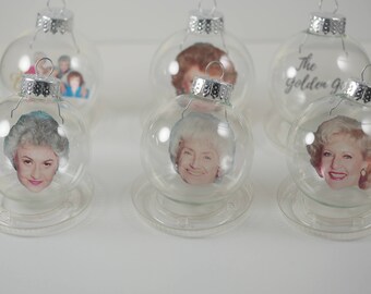 The Golden Girls, Set of 4 or 6 The Golden Girls Christmas Ornament, Rose Nylund, Blanche Devereaux , Dorothy Zbornak, Sophia Petrillo