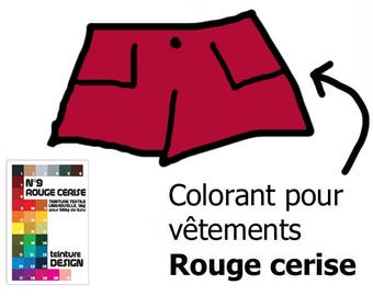 Coloring / stain red cherry fabric textile for clothes