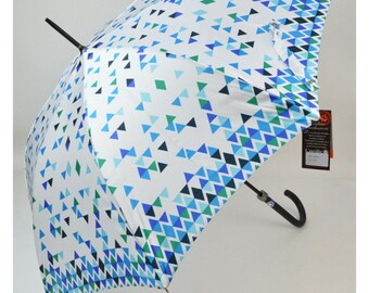 Parapluie Piganiol triangles bleus et verts