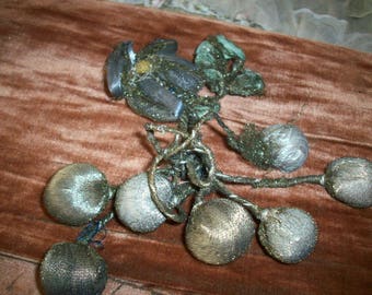 antique authentic ribbon work divine gold metal mesh