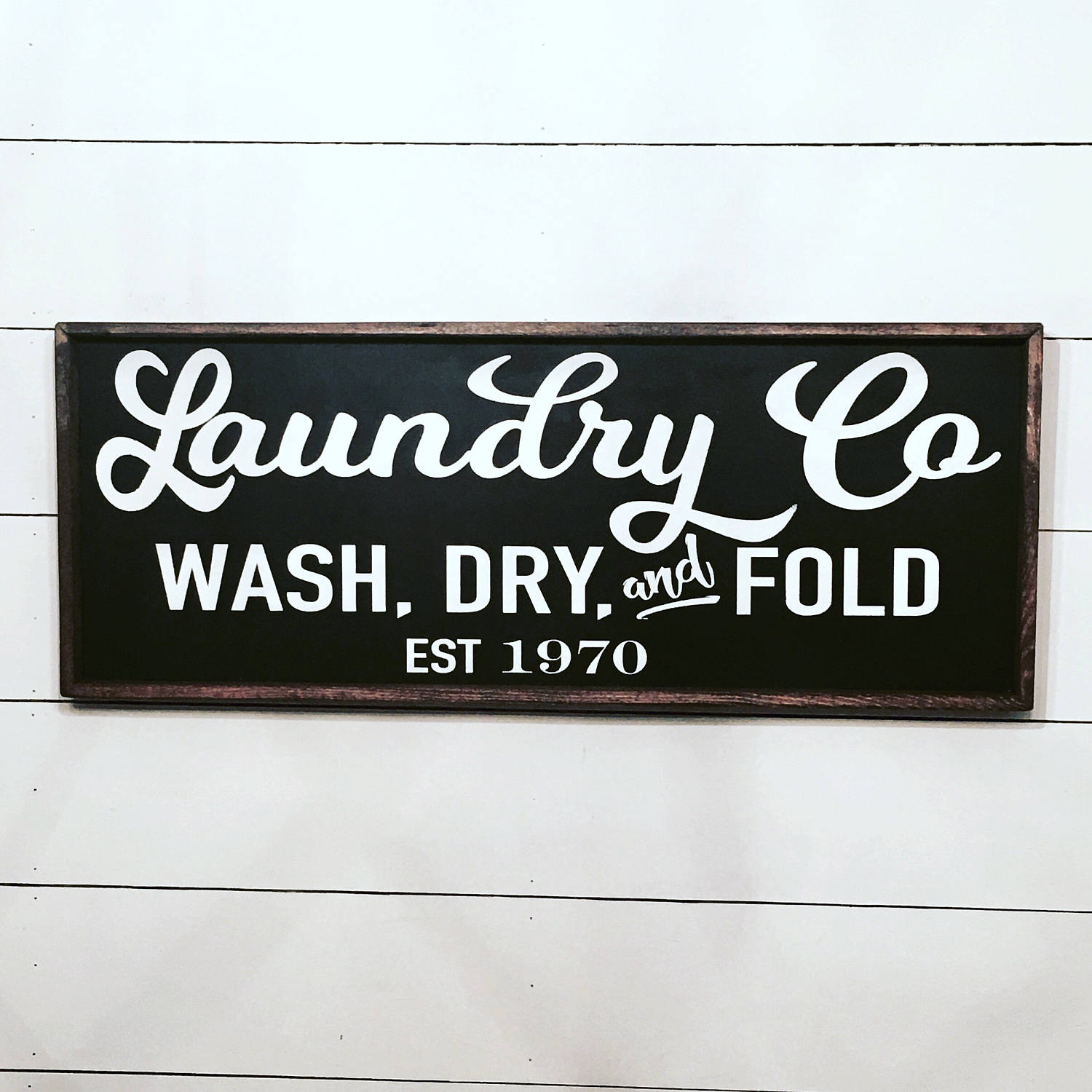 Laundry Co Wood Sign Farmhouse Decor Laundry Room Sign