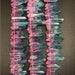 New!!! Pink&Sky Blue Quartz Raw Crystals Stick Point Beads Supplies,Top Drilled Natural Quartz Rough Stones Tusk Spike Pendants Findings