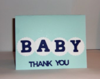 Thank You Baby Cards, Baby Thank You Card, Baby Cards, 12 Baby Announcement Cards, Baby Shower, Newborn, Baby, Baby Congrats