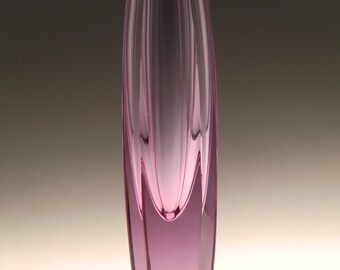 Bohemian Czech Cut Art Glass Desna Vase by A.Drobnik