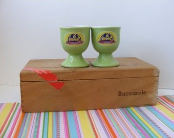 2 Vintage Egg Cups, Egg Holders, Laura Secord, Laura Secord Egg Cups, Rabbit Egg Cups, Bunny Egg Cups, Easter