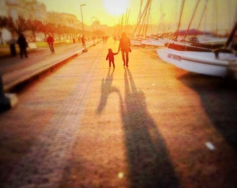 Holding Hands in the Sunset