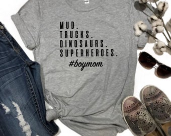 Boy Mom Tee, Young Boy Mom Shirt, Mom of Boys Shirt, Bella Canvas Tee, Soft Graphic Tee, Mother's Day Gift, Gift for Her, Gift for Mom