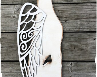 Wood Greyhound Angel Wall Hanging