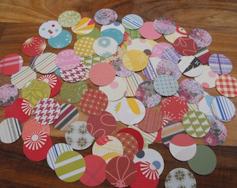 Die Cut Circles made from Quality Patterned Scrapbooking Paper