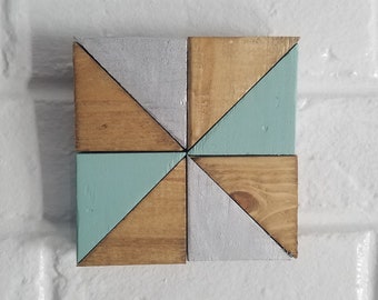Wood Wall Art Mini Pinwheel