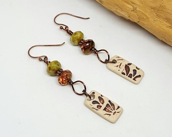 Rustic Bohemian Earrings - Rustic Earrings - Bohemian Earrings