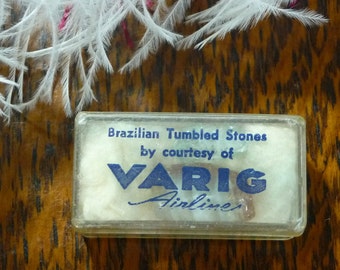 Varig Airline Promotional Giveaway Token Brazilian Tumbled Stones