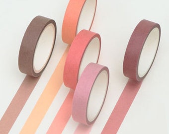 Set of 5 Washi Tape, Pastel Cherry Blossom Washi Tape, Scrap booking, Schedule Washi, Bullet Journal, Planner, Pink, Beige, Purple, Pastel
