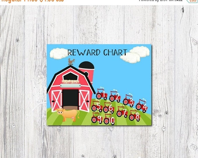 Sale Instant Download Reward Chart - Behavior Chart - Kid's Routine - Number Practice - Preschool Activty - Summer Learning - Party Game