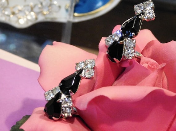 Rhinestone Clip On Earrings