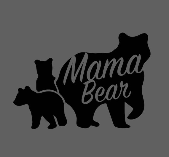 Mama Bear with cubs .SVG file for vinyl cutting